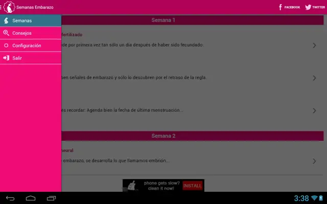 Semanas Embarazo android App screenshot 2