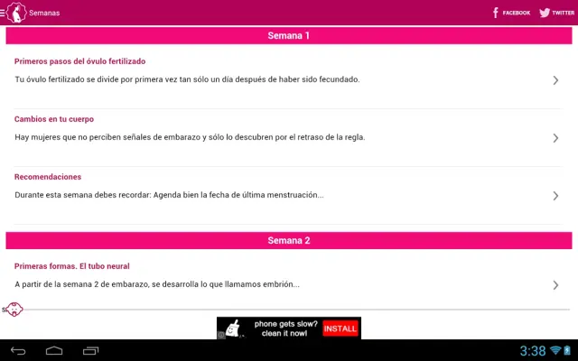 Semanas Embarazo android App screenshot 6